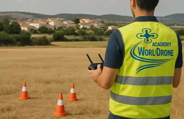 piloto de drones en campo abierto