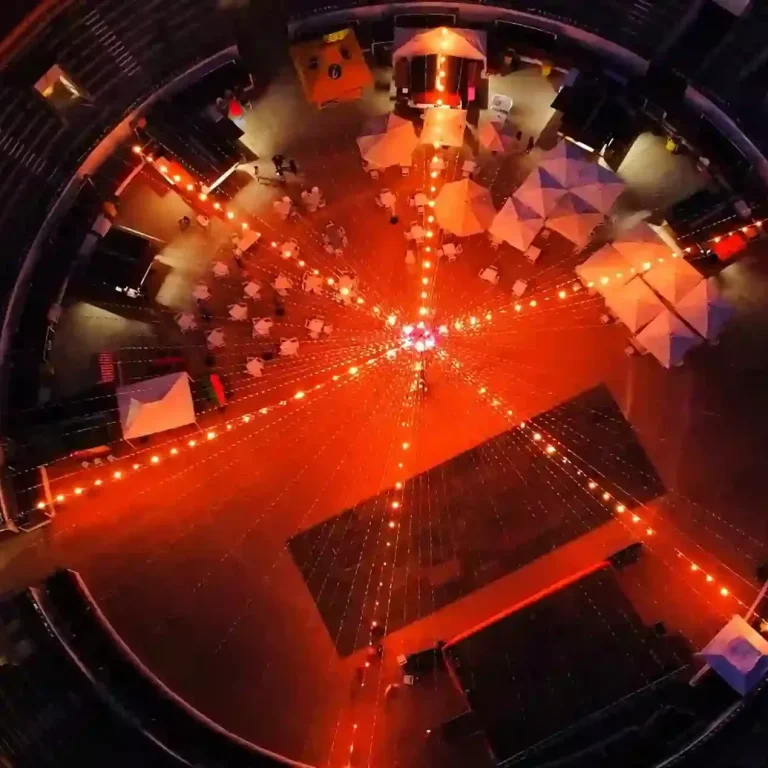 Imagen Aérea del montaje de la Feria Flamenca
